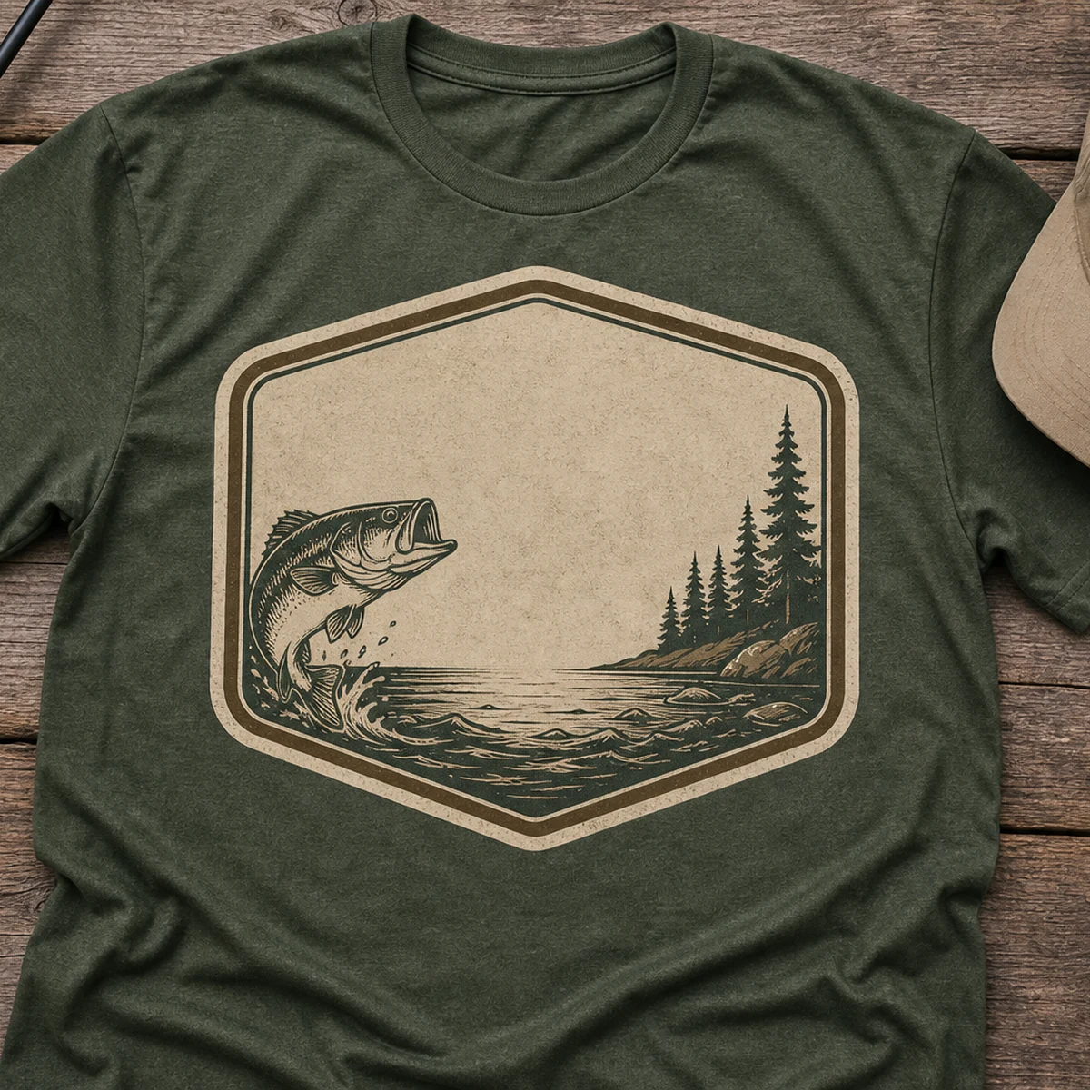 fishing tackle kits "Everyday Angler" Badge T-Shirt