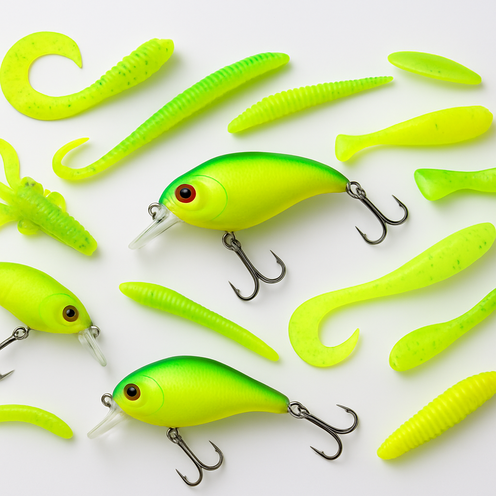Colorful fishing lures